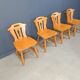 Mid century brutalist dining chairs, 1960s set of 4