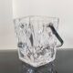 Vintage textured glass ice bucket - Brutalist style