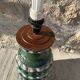 Former 70s Bay West Germany ceramic foot lamp mounted in lamp