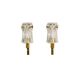 Set of vintage Danish Modern Brass and Glass Wall Sconces, 1970's