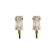 Set of vintage Danish Modern Brass and Glass Wall Sconces, 1970's