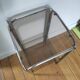 Vintage metal and glass console