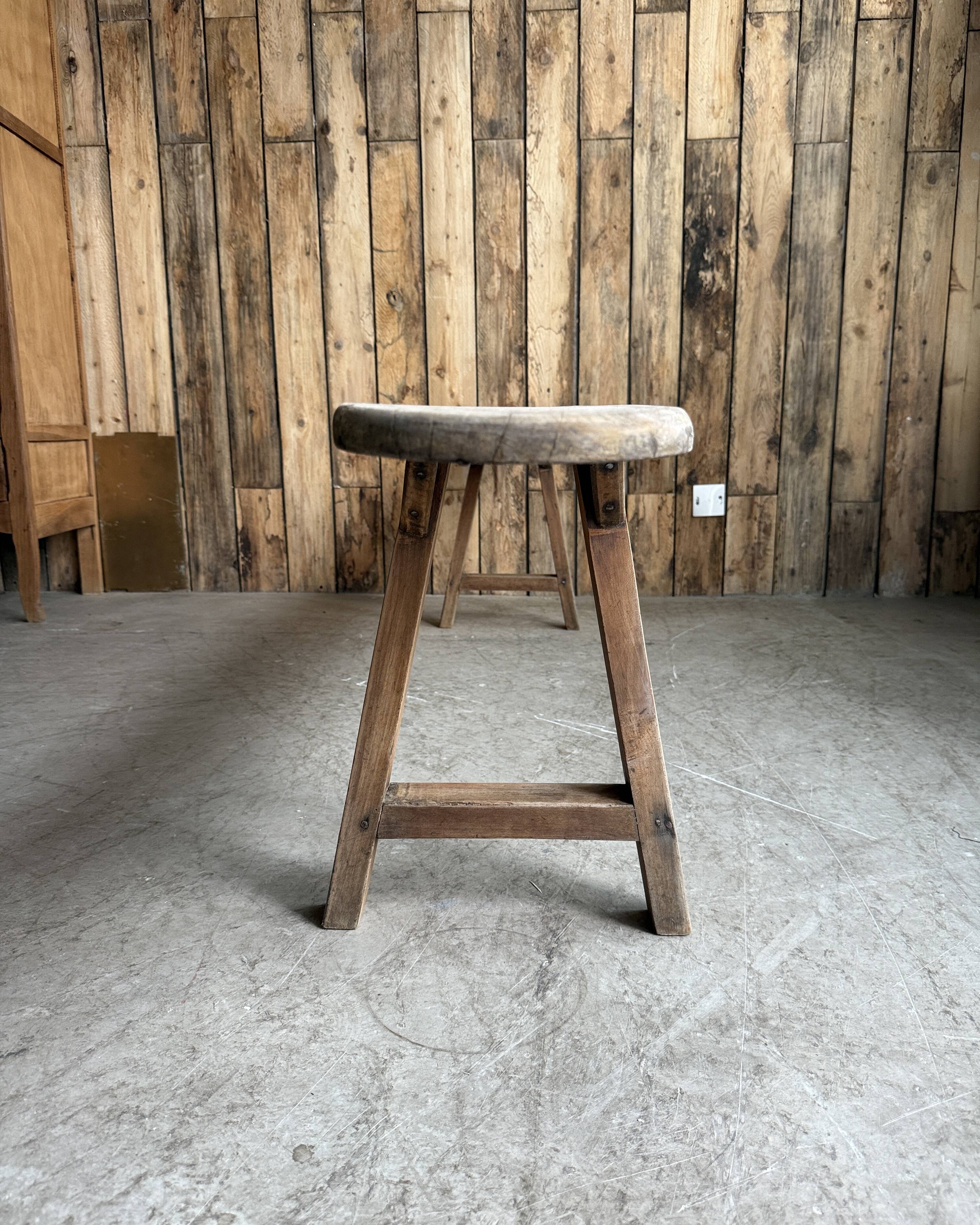 Old farmhouse bench in solid pine