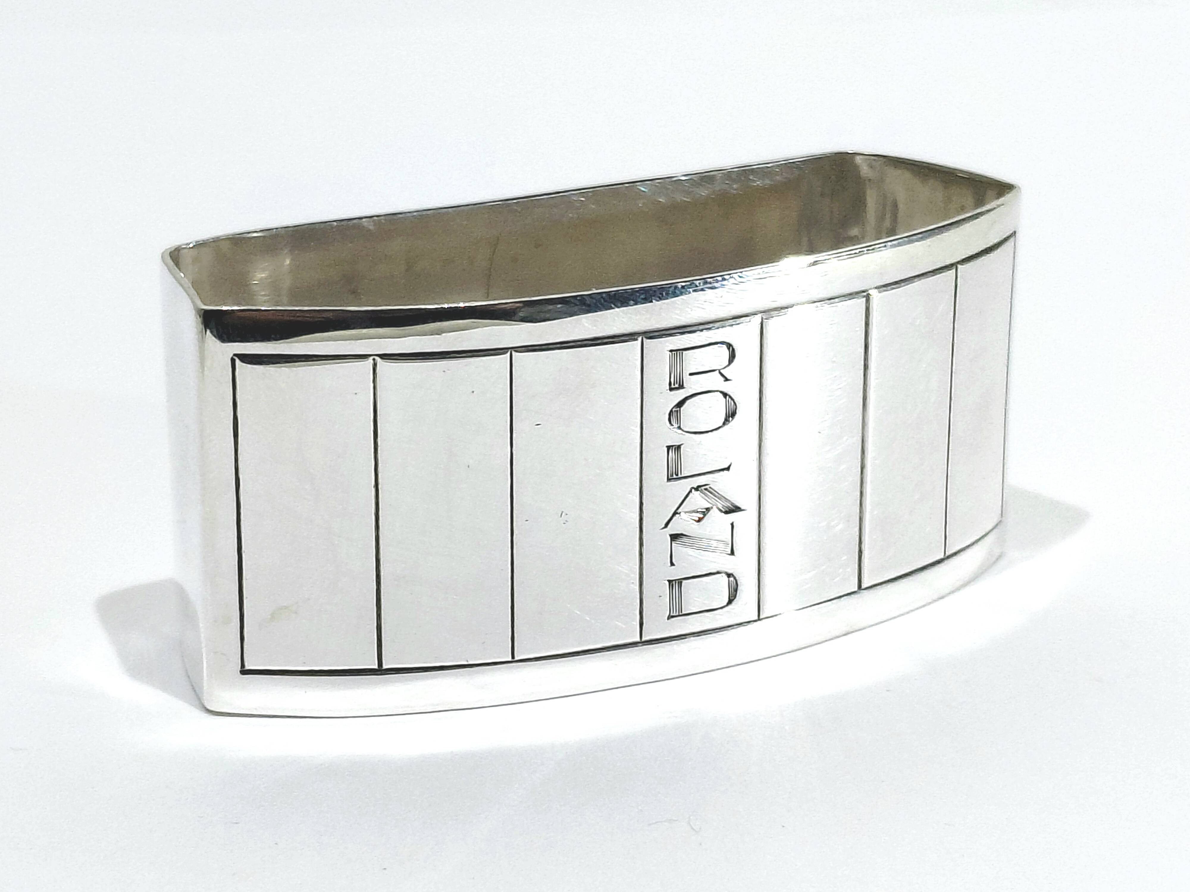 ERNEST PROST - SOLID SILVER NAPKIN RING