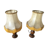 Lampes de chevet pied en bois