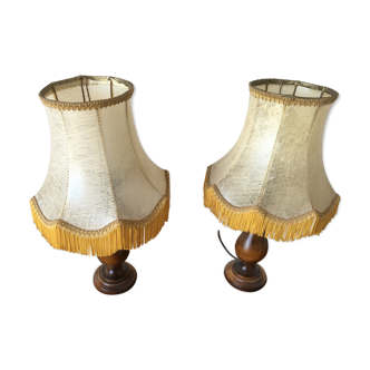Lampes de chevet pied en bois