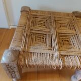 Tabouret bas en bois