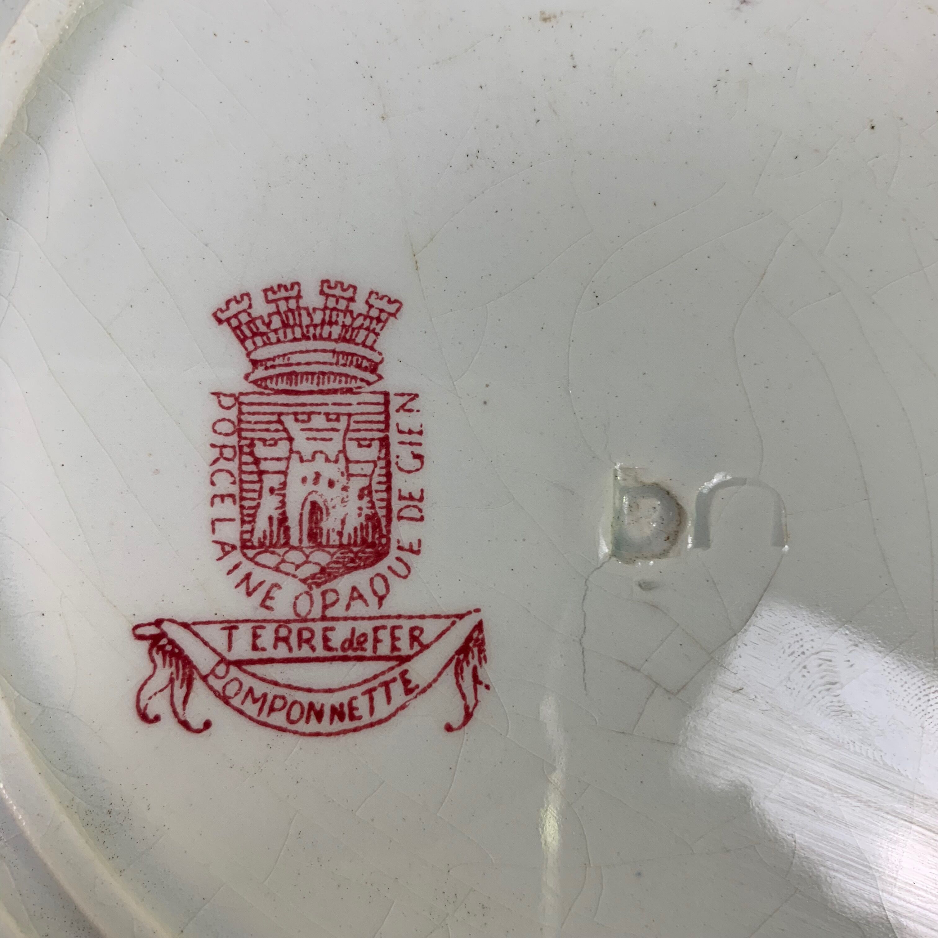 Dish model Pomponnette Gien porcelain