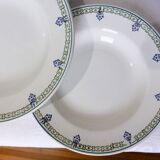 4 vintage St Amand soup plates