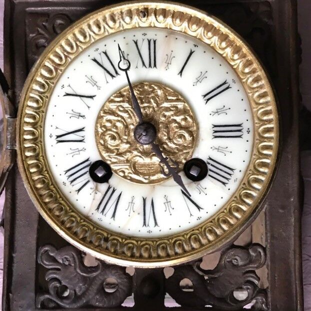Old clock clock bronze Napoleon III signed Dostal XIXth