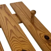 Vintage pine coat rack, 1970s minimalist design