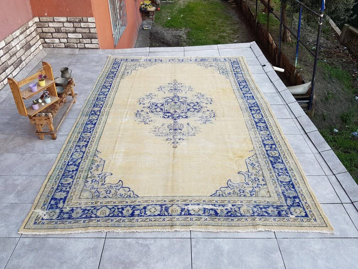 Turkish Oushak Living Room Rug sku910