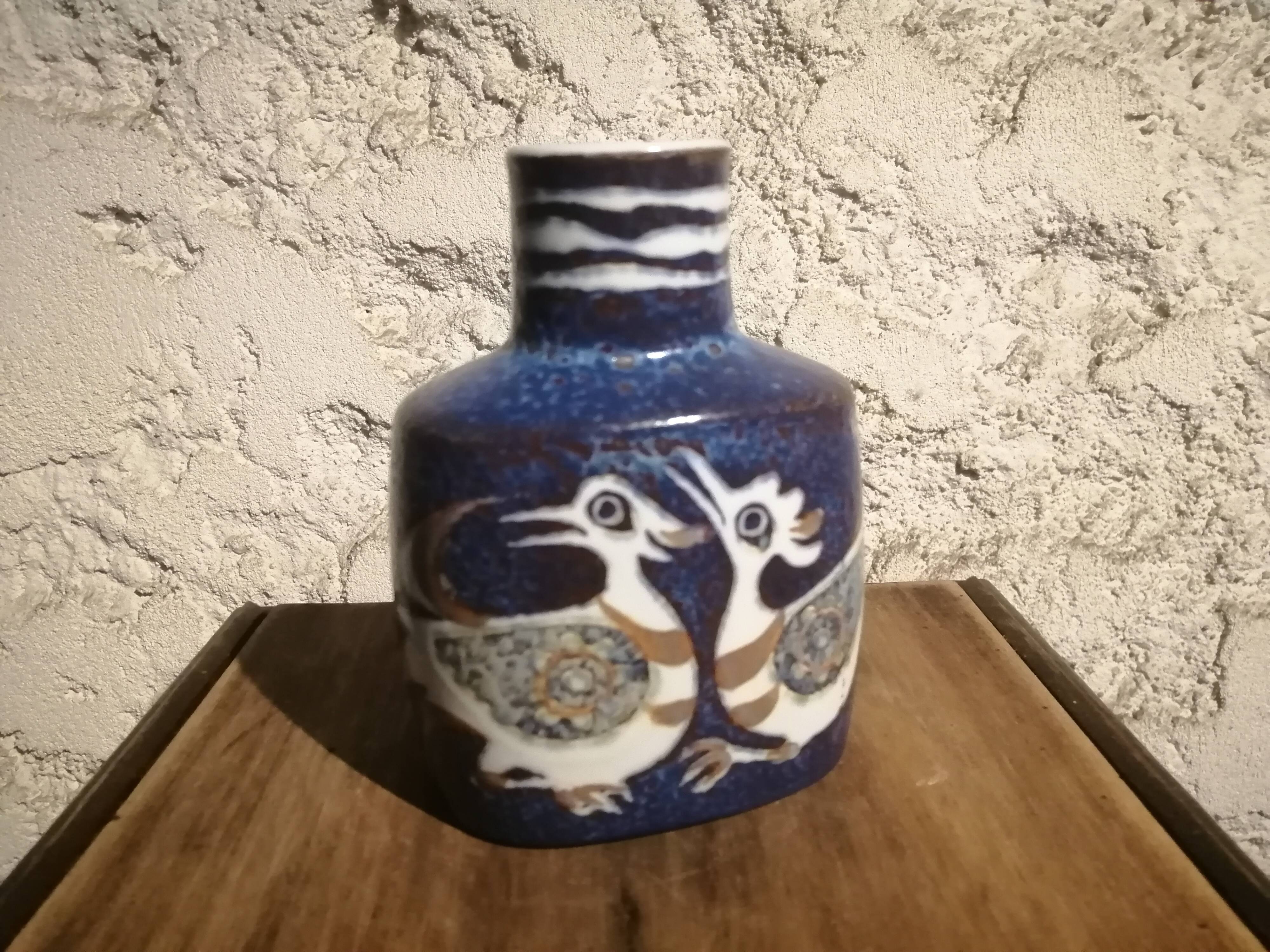 Crazy Birds model vase by Nils Thorsson, Royal Copenhagen