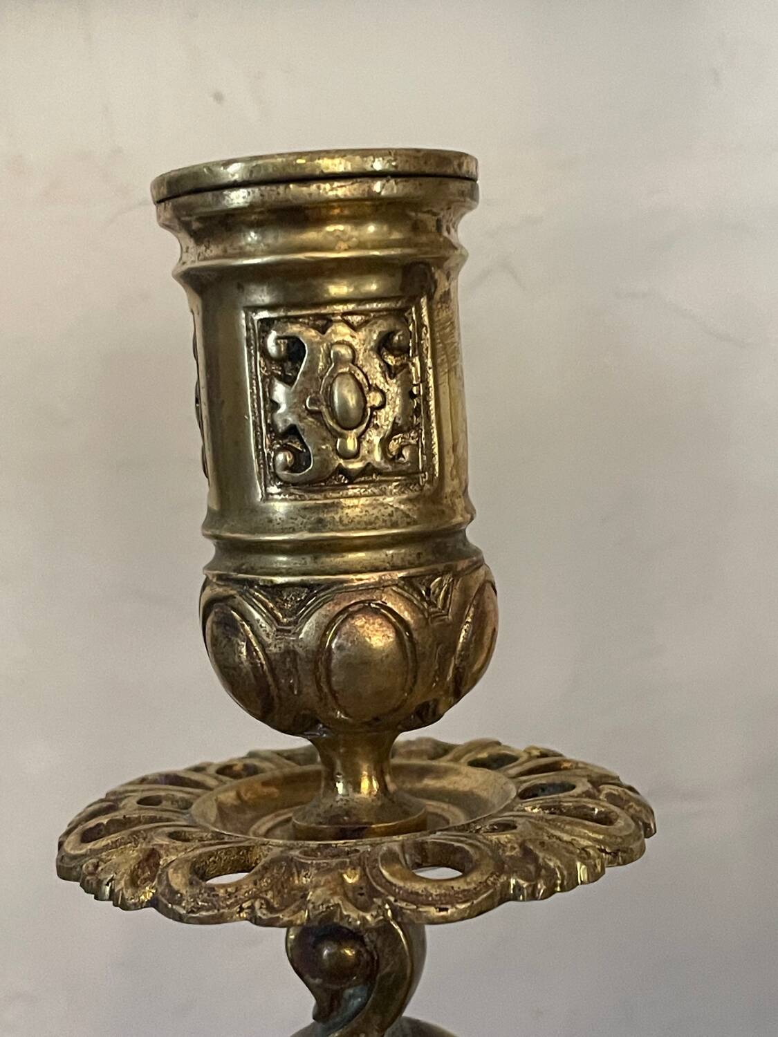 19th century gilded bronze candlestick