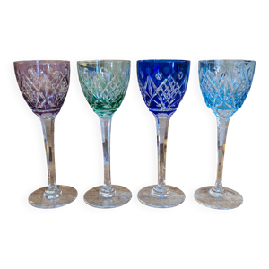 4 verres à vin cristal - lorraine