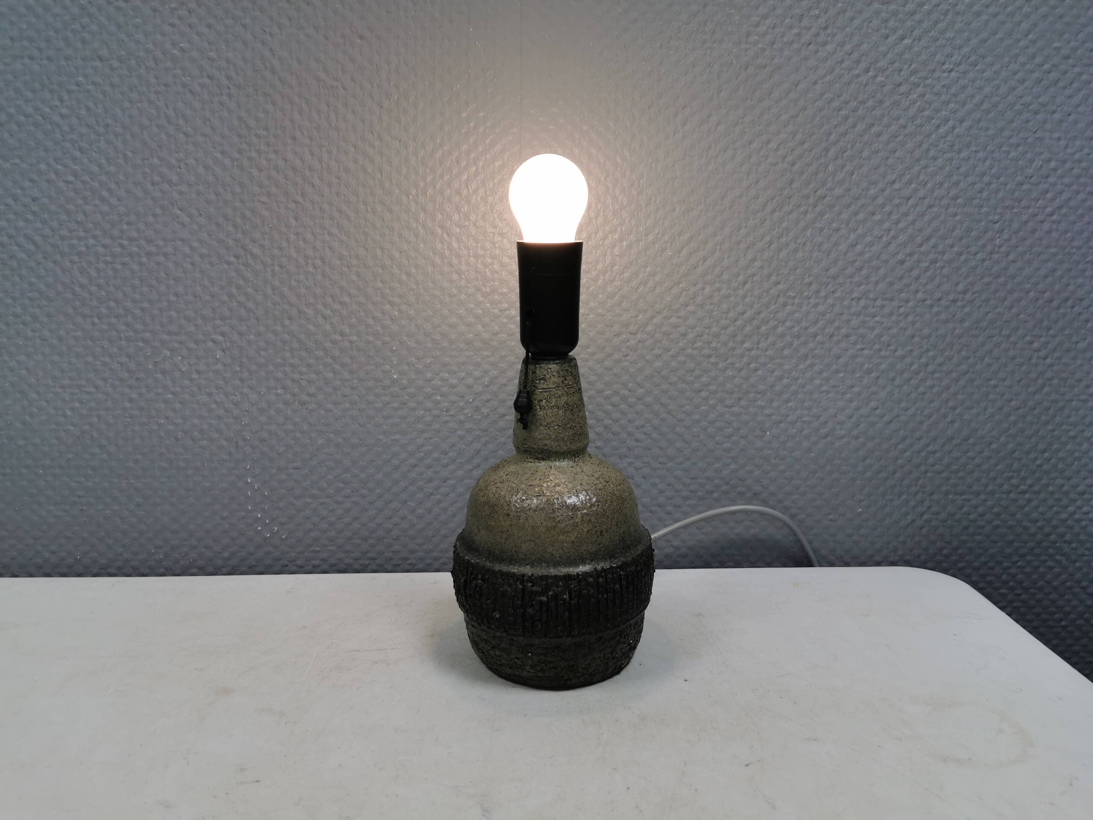 Ceramic table lamp, Danish from the 1970s-80s.