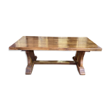 Oak monastery table with 2 extensions
