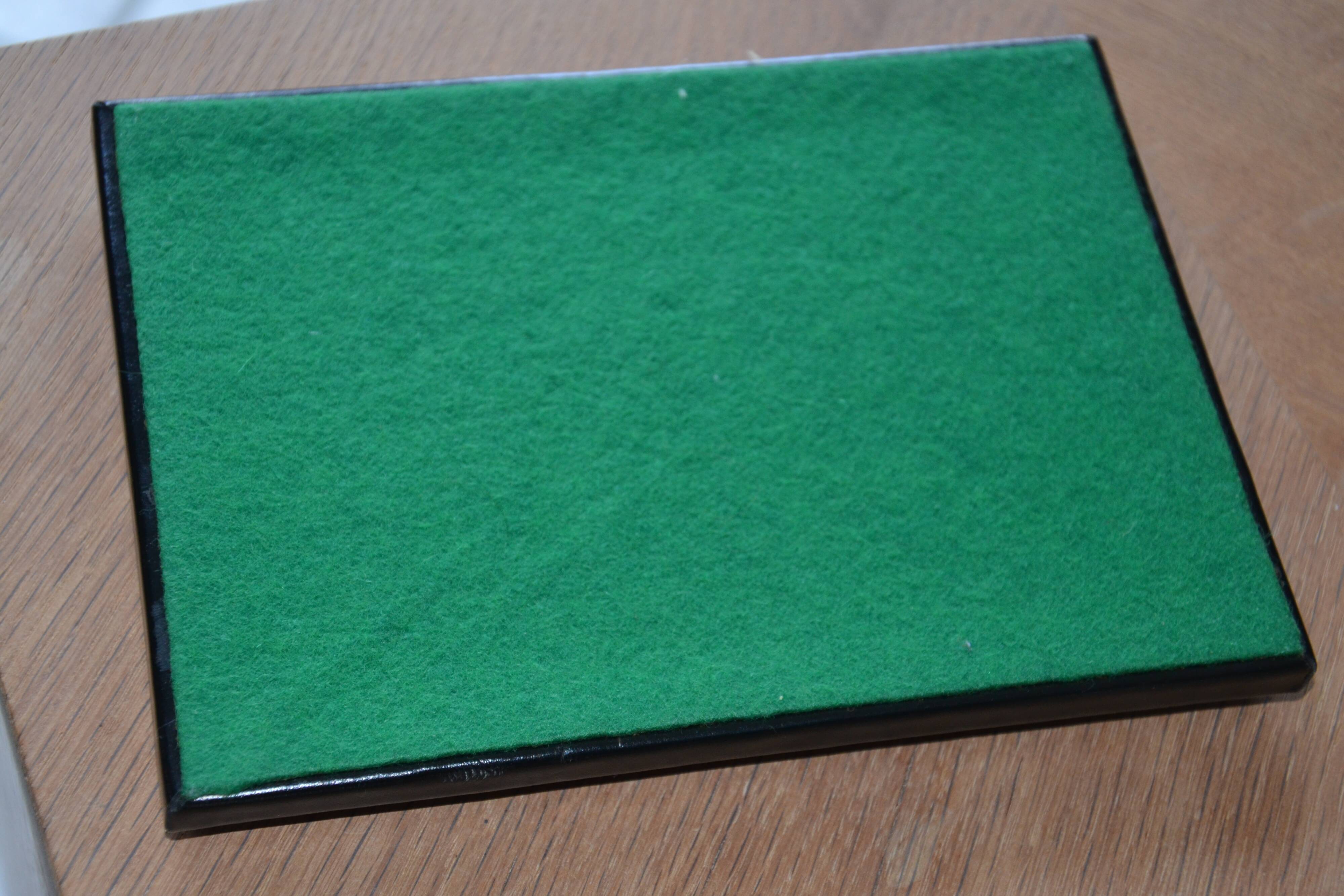 Antique crystal ashtray with its leather stand