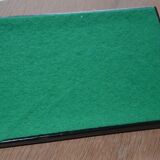 Antique crystal ashtray with its leather stand