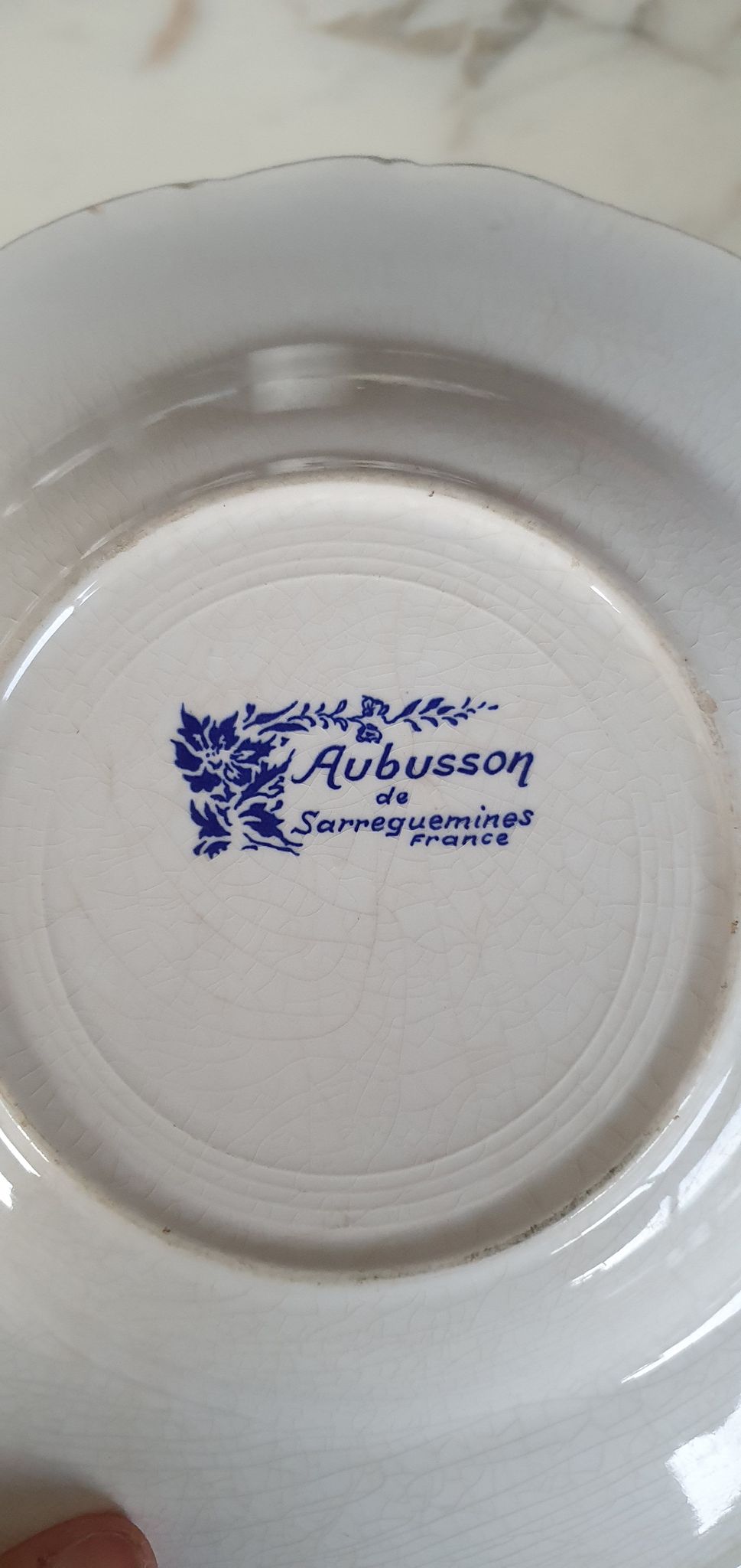 2 assiettes faïence Sarreguemines