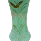 Pair of green opaline vases