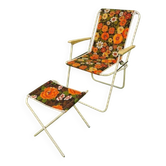 Vintage orange folding beach/camping chair