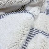 Moroccan Berber Beni Ouarain rug, ecru and black, 2.90x1.97m