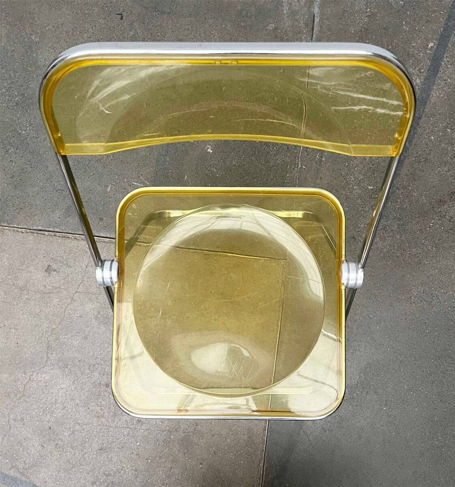Folding Chair Model Plia Italian Mid-Century Modern Space by Giancarlo Piretti for Castelli, 1960s