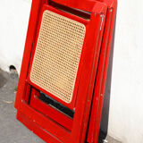 Pair folding canne chairs Bazzani 1960