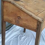former schoolboy desk with felling and his porcelain inkwell