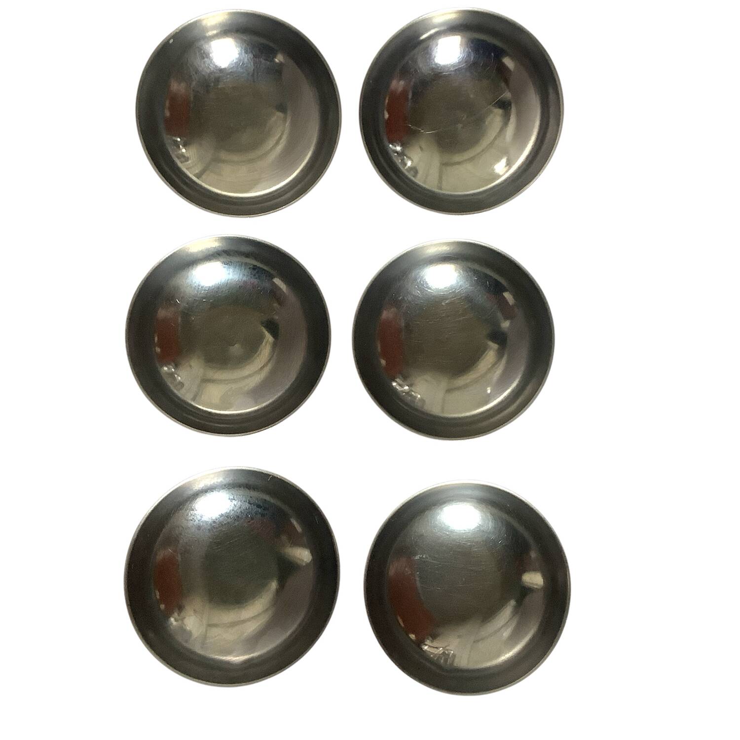 6 Vintage Stainless Steel Ice Cream Cups - Made in France