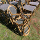 Set of 6 chairs Bistro terrace type Paris in rattan & braiding
