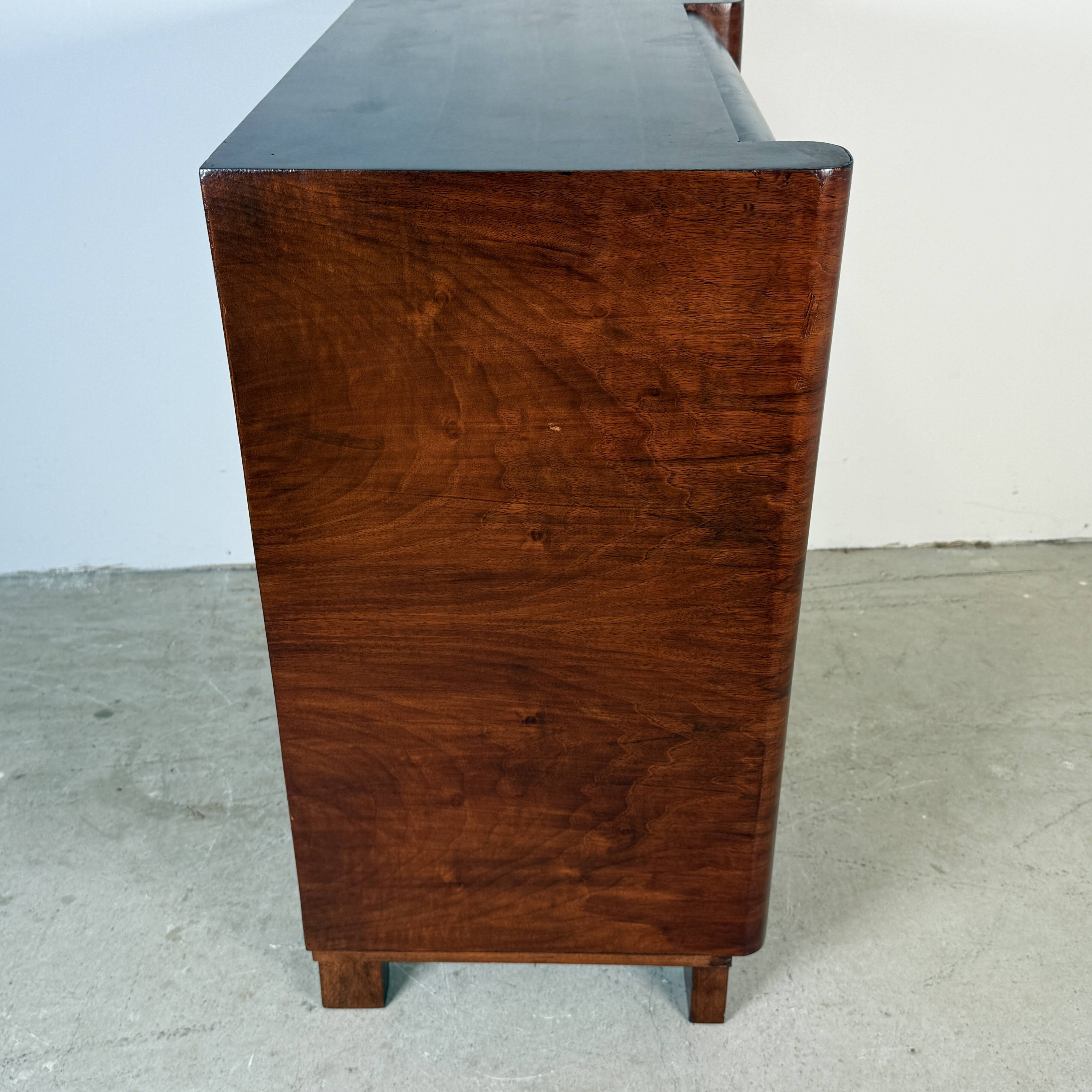Art Deco audio cabinet with pull-out drawer