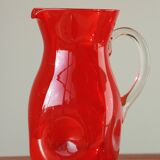 Red glass decanter