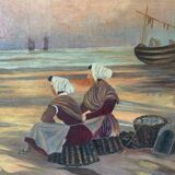 Tableau ancien bord de mer
