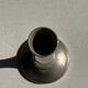Vase soliflore vintage en métal gris à pied évasé H17 D6