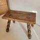 Rectangular wooden stool footrest