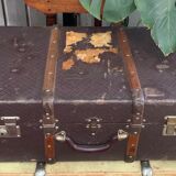 Old vintage wooden suitcase