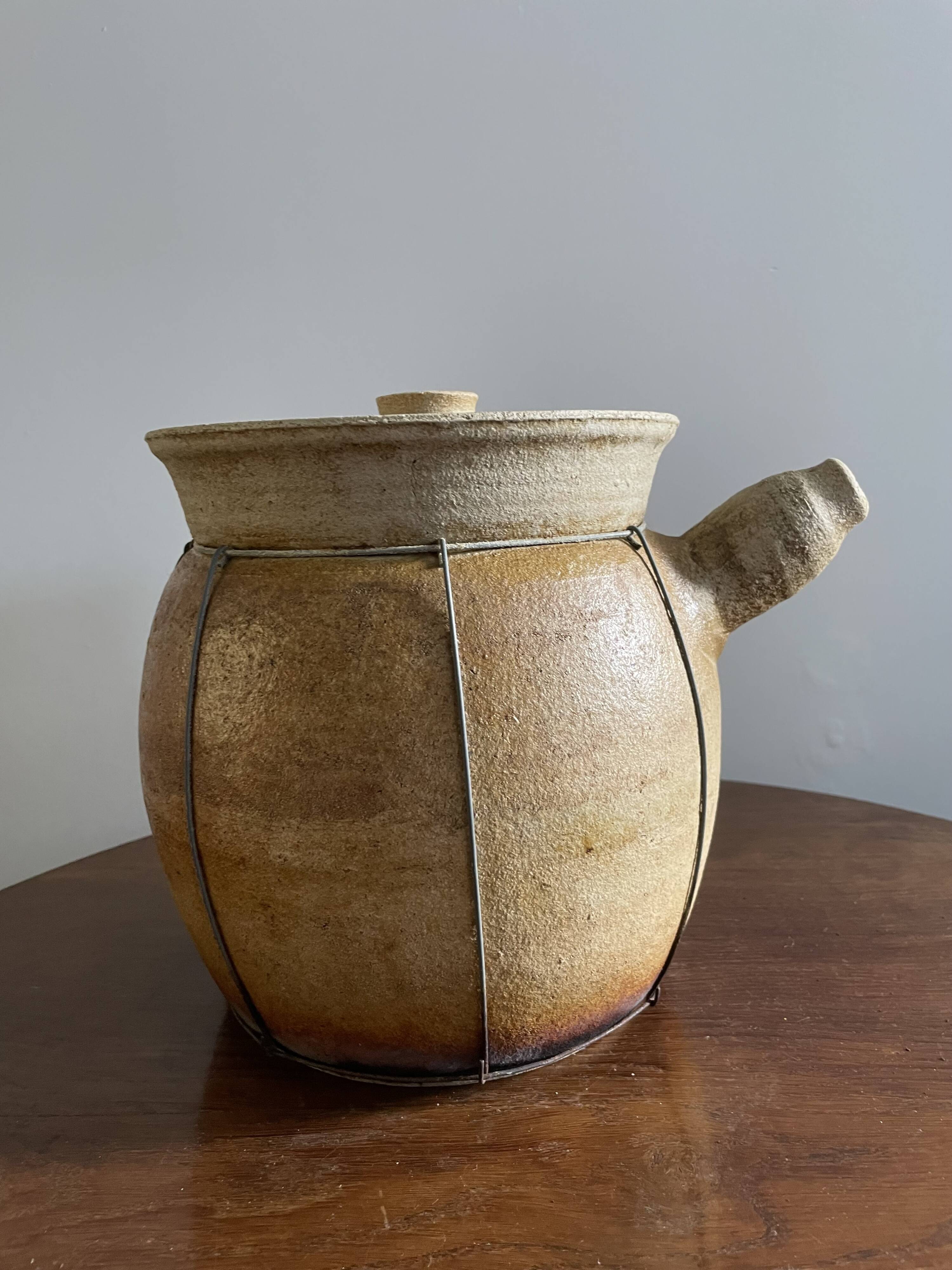 Set of two Japanese Donabe clay pots
