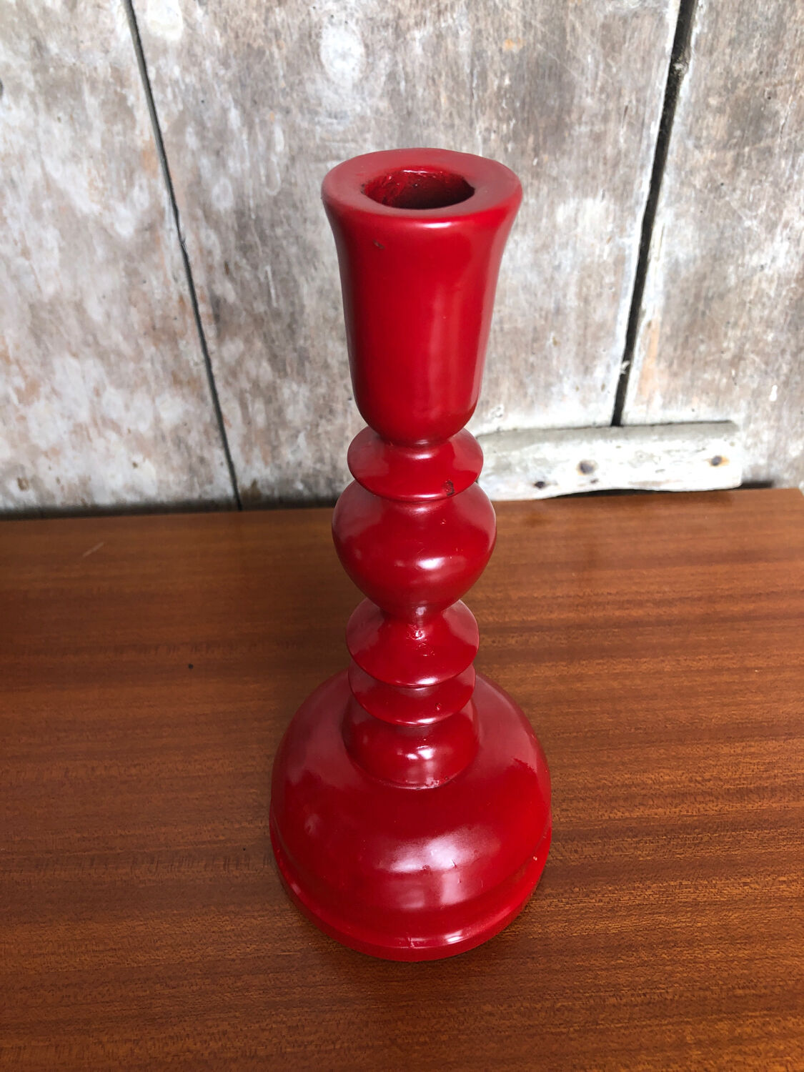 Old candle holders le bon marché turned wood