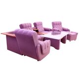 Ensemble de salon vintage bloc de l'Est, Tchécoslovaquie, 1980