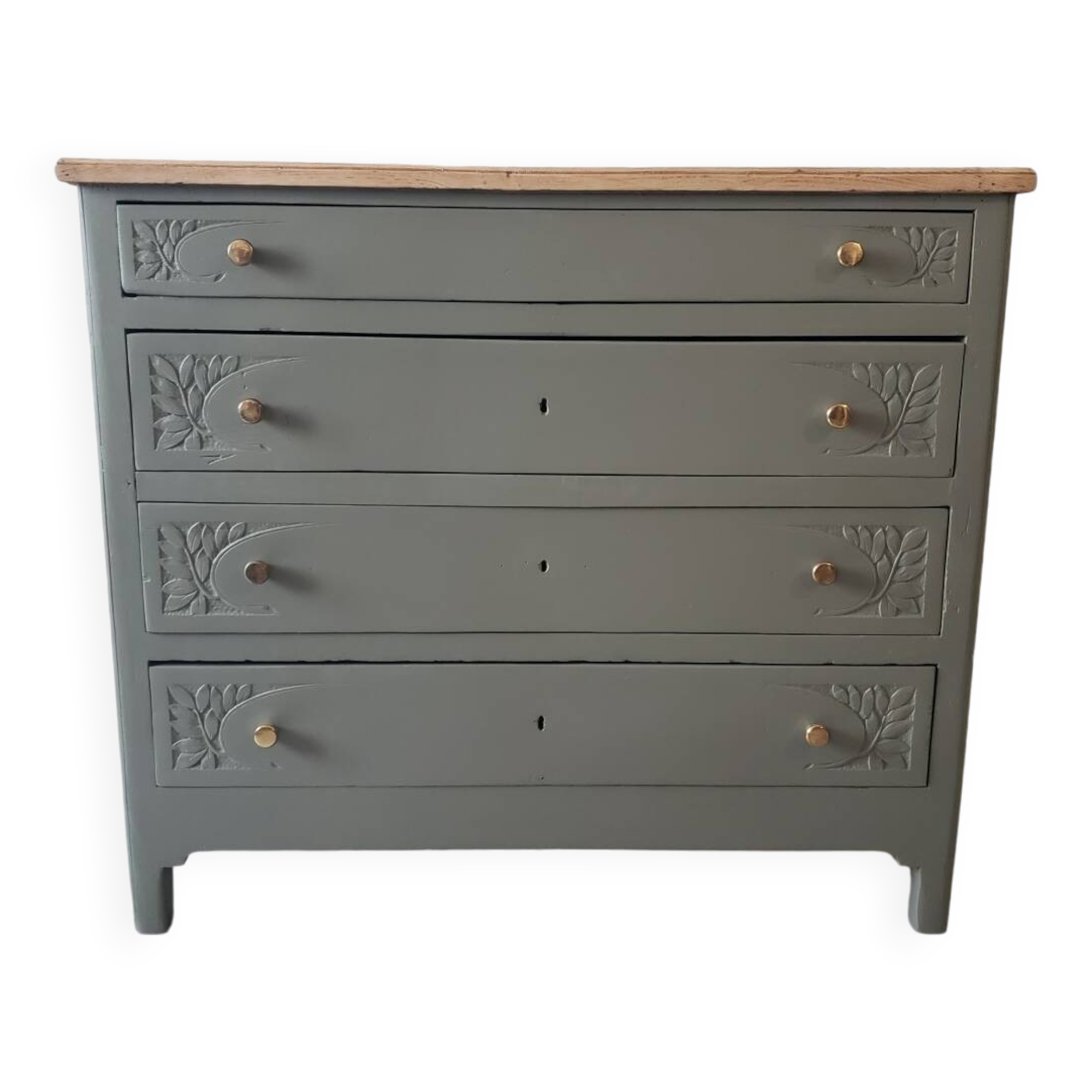 Large solid oak chest of drawers