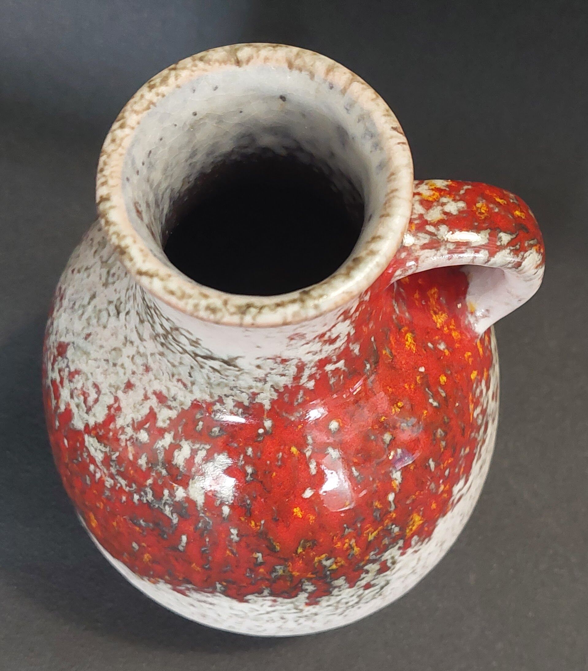 German ceramic vase by Fridgart for Karlsruher majolica from the 1960s.