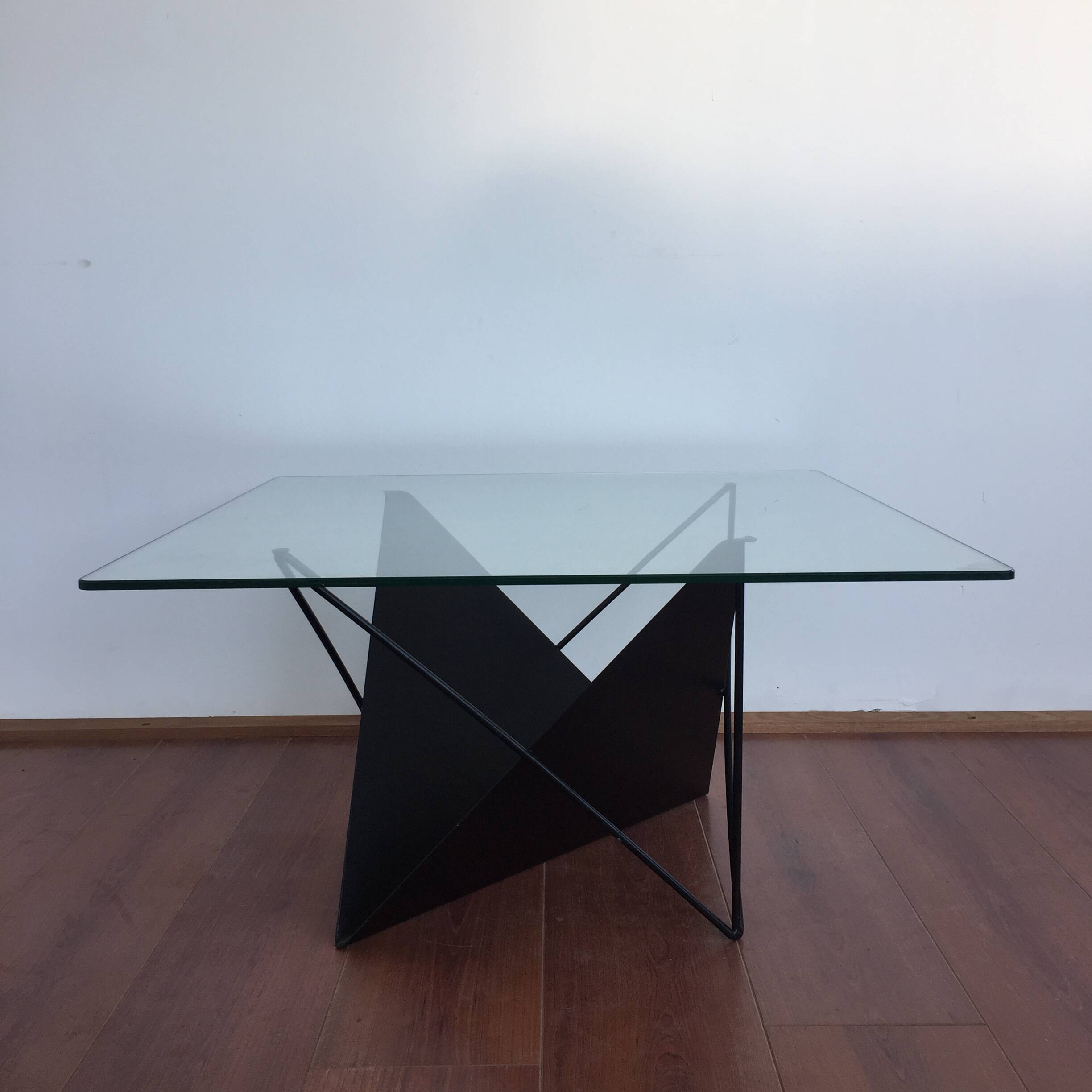 postmodern Dutch design metal coffee table from the 80s or 90s
