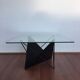 postmodern Dutch design metal coffee table from the 80s or 90s