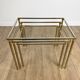 Pull-out tables in marble and gilded brass 60s