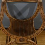 Fauteuil Dagobert en Noyer, style Médiéval – Fin XIXe