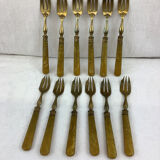 Box of 12 old dessert forks