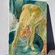 Tableau ancien huile sur toile nu féminin