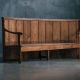 Rustic High-Back Tavern Settle, England, 18th Century